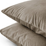 Sleeptime Kussensloop - 2 Stuks - Velvet - Taupe - 60x70 - Dromen & Wonen