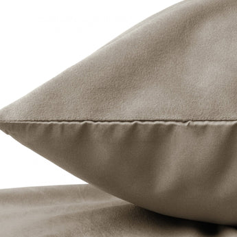 Sleeptime Kussensloop - 2 Stuks - Velvet - Taupe - 60x70 - Dromen & Wonen
