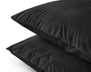 Sleeptime Kussensloop - 2 Stuks - Velvet - Zwart - 60x70 - Dromen & Wonen
