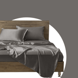 Sleeptime Kussensloop Glans Satijn 2 Stuks - Antraciet - 60 x 70 cm - Dromen & Wonen