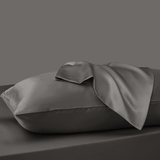 Sleeptime Kussensloop Glans Satijn 2 Stuks - Antraciet - 60 x 70 cm - Dromen & Wonen