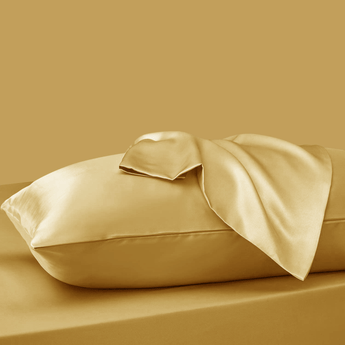 Sleeptime Kussensloop Glans Satijn 2 Stuks - Goud - 60 x 70 cm - Dromen & Wonen