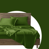 Sleeptime Kussensloop Glans Satijn 2 Stuks - Groen - 60 x 70 cm - Dromen & Wonen