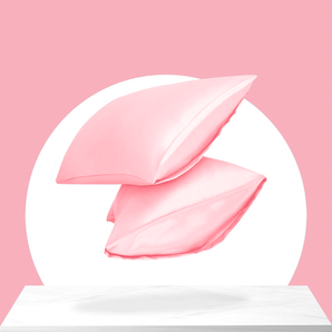 Sleeptime Kussensloop Glans Satijn 2 Stuks - Roze - 60 x 70 cm - Dromen & Wonen