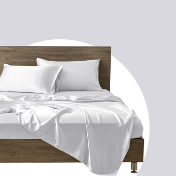 Sleeptime Kussensloop Glans Satijn 2 Stuks - Wit - 60 x 70 cm - Dromen & Wonen