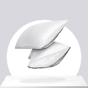 Sleeptime Kussensloop Glans Satijn 2 Stuks - Wit - 60 x 70 cm - Dromen & Wonen