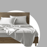 Sleeptime Kussensloop Glans Satijn 2 Stuks - Zilver - 60 x 70 cm - Dromen & Wonen