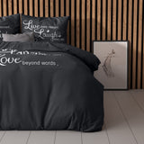 Sleeptime Live,laugh and love Antraciet Dekbedovertrek - Dromen & Wonen