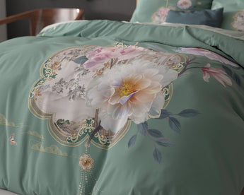 Sleeptime Lyra Groen Dekbedovertrek - Dromen & Wonen