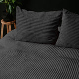 Sleeptime Rib Teddy Antraciet Dekbedovertrek - Dromen & Wonen