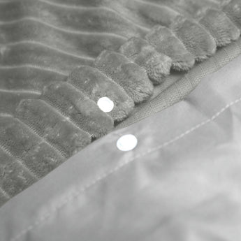 Sleeptime Rib Teddy Grijs Dekbedovertrek - Dromen & Wonen