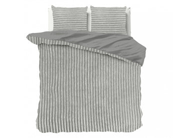 Sleeptime Rib Teddy Grijs Dekbedovertrek - Dromen & Wonen