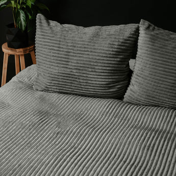Sleeptime Rib Teddy Grijs Dekbedovertrek - Dromen & Wonen