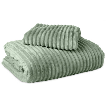 Sleeptime Rib Teddy Groen Dekbedovertrek - Dromen & Wonen