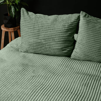 Sleeptime Rib Teddy Groen Dekbedovertrek - Dromen & Wonen