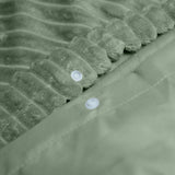 Sleeptime Rib Teddy Groen Dekbedovertrek - Dromen & Wonen