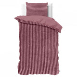 Sleeptime Rib Teddy Oud Roze Dekbedovertrek - Dromen & Wonen