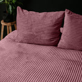Sleeptime Rib Teddy Oud Roze Dekbedovertrek - Dromen & Wonen
