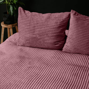 Sleeptime Rib Teddy Oud Roze Dekbedovertrek - Dromen & Wonen