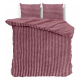 Sleeptime Rib Teddy Oud Roze Dekbedovertrek - Dromen & Wonen