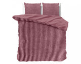 Sleeptime Rib Teddy Oud Roze Dekbedovertrek - Dromen & Wonen