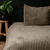 Sleeptime Rib Teddy Taupe Dekbedovertrek - Dromen & Wonen