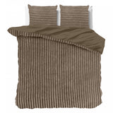 Sleeptime Rib Teddy Taupe Dekbedovertrek - Dromen & Wonen