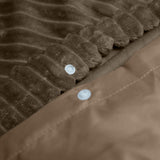 Sleeptime Rib Teddy Taupe Dekbedovertrek - Dromen & Wonen