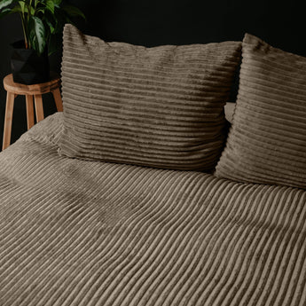 Sleeptime Rib Teddy Taupe Dekbedovertrek - Dromen & Wonen