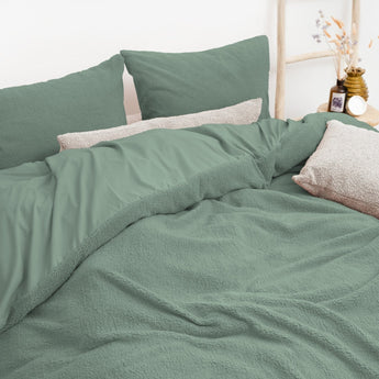 Sleeptime Teddy Dekbedovertrek Donker Groen - Dromen & Wonen