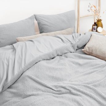 Sleeptime Teddy Dekbedovertrek Grijs - Dromen & Wonen
