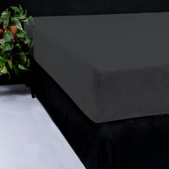 Sleeptime Teddy hoeslaken Antraciet - Dromen & Wonen