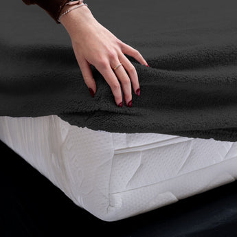 Sleeptime Teddy hoeslaken Antraciet - Dromen & Wonen