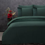 Sleeptime Velvet Band Groen Dekbedovertrek - Dromen & Wonen
