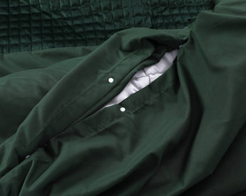 Sleeptime Velvet Band Groen Dekbedovertrek - Dromen & Wonen