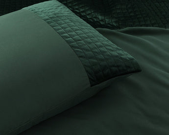 Sleeptime Velvet Band Groen Dekbedovertrek - Dromen & Wonen