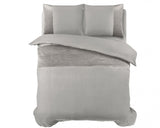 Sleeptime Velvet Band Sand/Grijs Dekbedovertrek - Dromen & Wonen