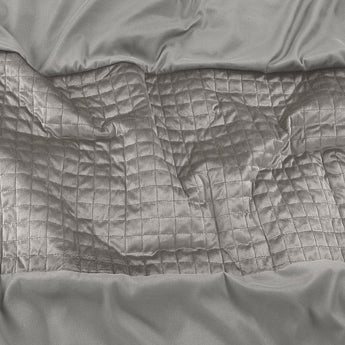 Sleeptime Velvet Band Sand/Grijs Dekbedovertrek - Dromen & Wonen