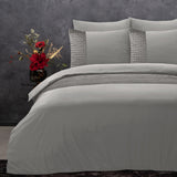 Sleeptime Velvet Band Sand/Grijs Dekbedovertrek - Dromen & Wonen