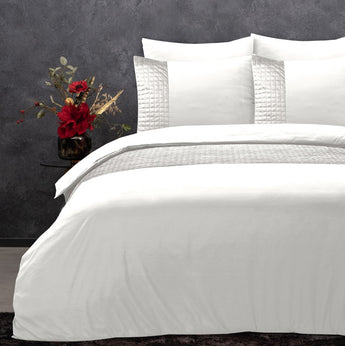 Sleeptime Velvet Band Wit Dekbedovertrek - Dromen & Wonen