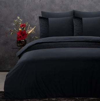 Sleeptime Velvet Band Zwart Dekbedovertrek - Dromen & Wonen
