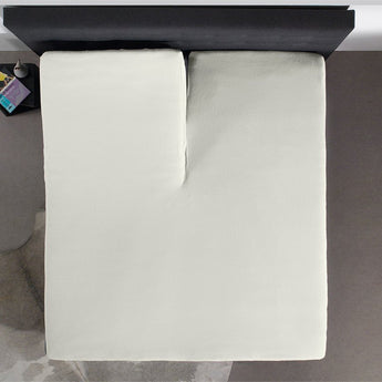 Splittopper Jersey Hoeslaken Creme - Dromen & Wonen