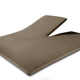 Splittopper Jersey Hoeslaken Taupe - Dromen & Wonen