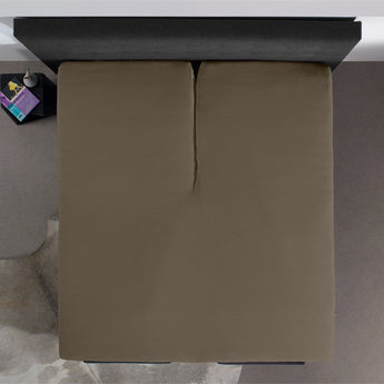 Splittopper Jersey Hoeslaken Taupe - Dromen & Wonen