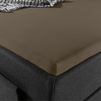 Splittopper Jersey Hoeslaken Taupe - Dromen & Wonen