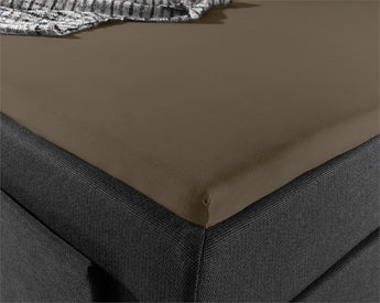 Splittopper Jersey Hoeslaken Taupe - Dromen & Wonen