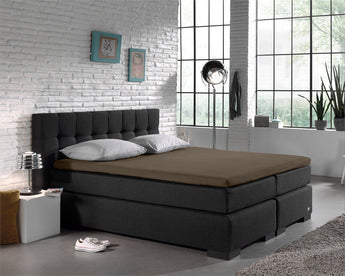 Splittopper Jersey Hoeslaken Taupe - Dromen & Wonen