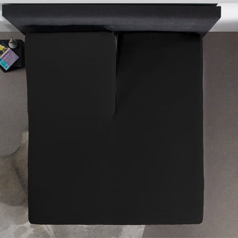 Splittopper Jersey Hoeslaken Zwart - Dromen & Wonen