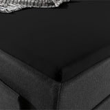 Splittopper Jersey Hoeslaken Zwart - Dromen & Wonen