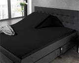 Splittopper Jersey Hoeslaken Zwart - Dromen & Wonen